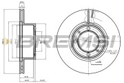 CD6594V Brzdový kotúč BREMSI