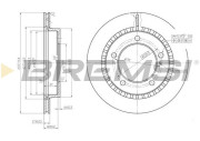 CD6746V Brzdový kotúč BREMSI