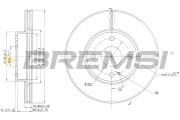 CD6975V Brzdový kotúč BREMSI