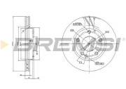 CD7035V Brzdový kotúč BREMSI