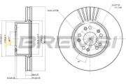 CD7061V Brzdový kotúč BREMSI