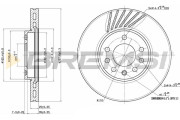 CD7082V Brzdový kotúč BREMSI