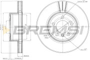 CD7243V Brzdový kotúč BREMSI