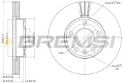 CD7253V Brzdový kotúč BREMSI