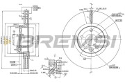 CD7320V Brzdový kotúč BREMSI