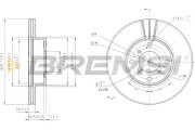 CD7396V Brzdový kotúč BREMSI