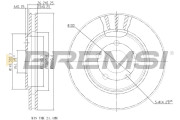 CD7407V Brzdový kotúč BREMSI