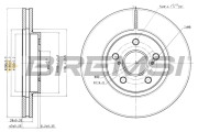 CD7446V Brzdový kotúč BREMSI