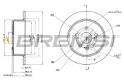 CD7474S Brzdový kotúč BREMSI