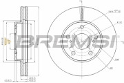 CD7668V Brzdový kotúč BREMSI