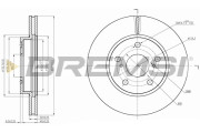 CD7789V Brzdový kotúč BREMSI