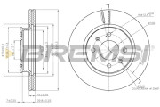 CD7840V Brzdový kotúč BREMSI