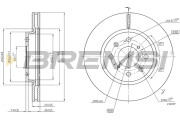 CD8070V Brzdový kotúč BREMSI