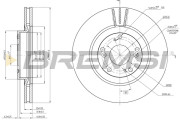 CD8092V Brzdový kotúč BREMSI