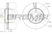 CD8122V Brzdový kotúč BREMSI