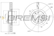 CD8234V Brzdový kotúč BREMSI