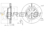 CD8413V Brzdový kotúč BREMSI