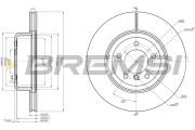 CD8617V Brzdový kotúč BREMSI