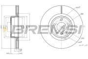 CD8623V Brzdový kotúč BREMSI