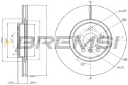 CD8762V Brzdový kotúč BREMSI