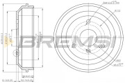 CR5598 Brzdový bubon BREMSI
