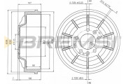 CR5729 Brzdový bubon BREMSI