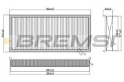 FA0112 Vzduchový filter BREMSI