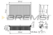 FA0130 Vzduchový filter BREMSI