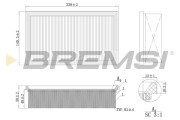 FA0131 Vzduchový filter BREMSI
