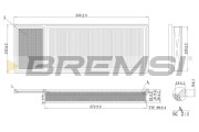 FA0202 Vzduchový filter BREMSI