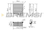 FA0205 Vzduchový filter BREMSI