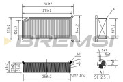 FA0208 Vzduchový filter BREMSI