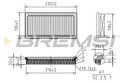 FA0530 Vzduchový filter BREMSI
