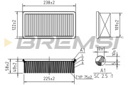 FA0540 Vzduchový filter BREMSI