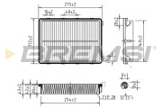 FA0550 Vzduchový filter BREMSI