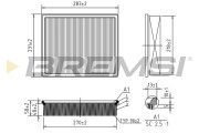 FA0551 Vzduchový filter BREMSI