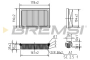 FA0561 Vzduchový filter BREMSI