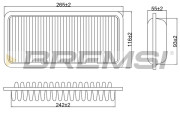 FA0575 Vzduchový filter BREMSI