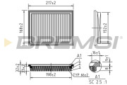 FA0578 Vzduchový filter BREMSI