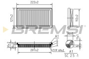 FA0587 Vzduchový filter BREMSI