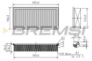 FA0595 Vzduchový filter BREMSI