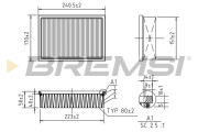 FA0599 Vzduchový filter BREMSI