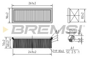 FA0612 Vzduchový filter BREMSI