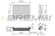 FA0614 Vzduchový filter BREMSI