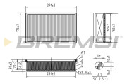 FA0620 Vzduchový filter BREMSI