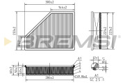FA0623 Vzduchový filter BREMSI