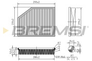 FA0626 Vzduchový filter BREMSI