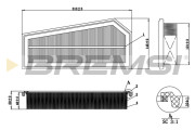FA0627 Vzduchový filter BREMSI