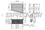 FA0644 Vzduchový filter BREMSI