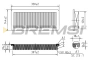 FA1037 Vzduchový filter BREMSI
